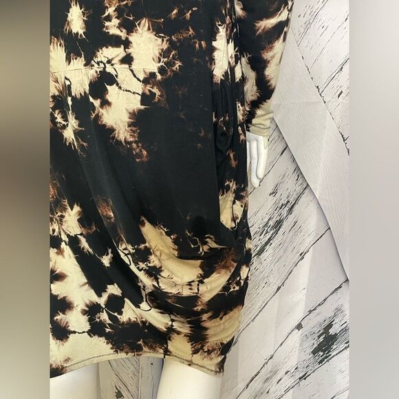 HEYNE BOGUT Tie Dye Asymmetrical Hem Dress Long Sleeves Sz 6-8 - Picture 6 of 8
